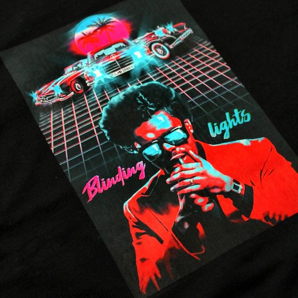 The Weeknd Blinding Lights Black T-Shirt Sizes S - XL - Picture 1 of 3